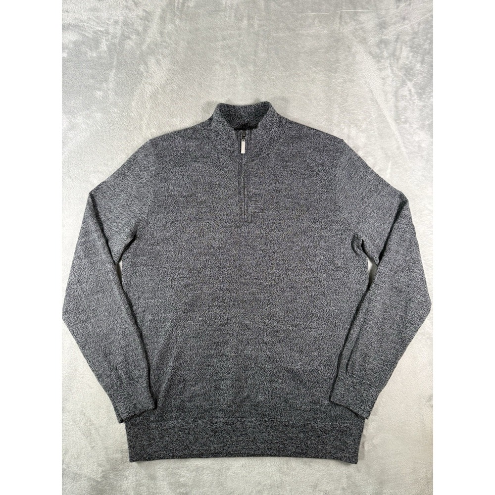 Artefact Sweater Men's Medium Grey Merino Wool 1/4 Zip Pullover
